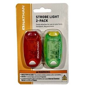 NEW Nathan Sports Safety Strobelight Bundle 2-Pack Tango Red/Sulfur Spring